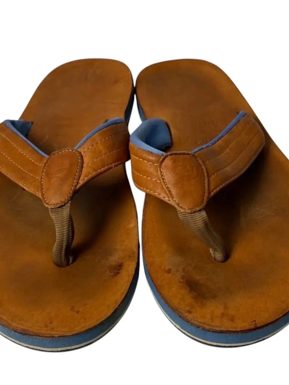 Hari Mari flip flop sandals brown leather men’s size 9.